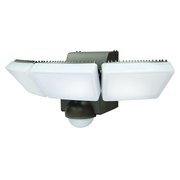 Iq America LB1912BZ 1200 Lumen Battery Operated LED Motion Security Flood Light Wall Eave Mount BZ LB1912BZ